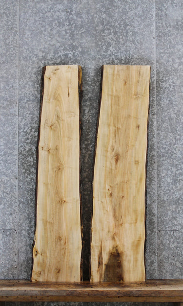 2- Salvaged Live Edge Maple Slabs, Wood Shelf Boards 447-448